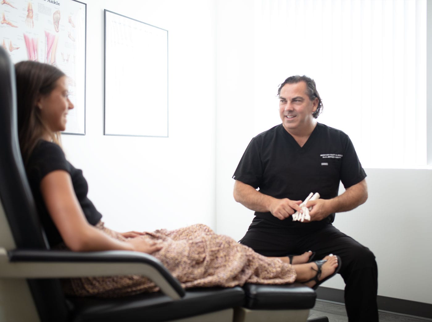 patient with ankle specialist in Orange County